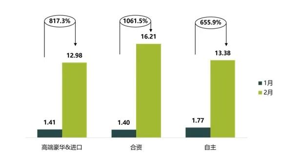 “休克”的2月：车市前十洗牌，BBA卖输特斯拉
