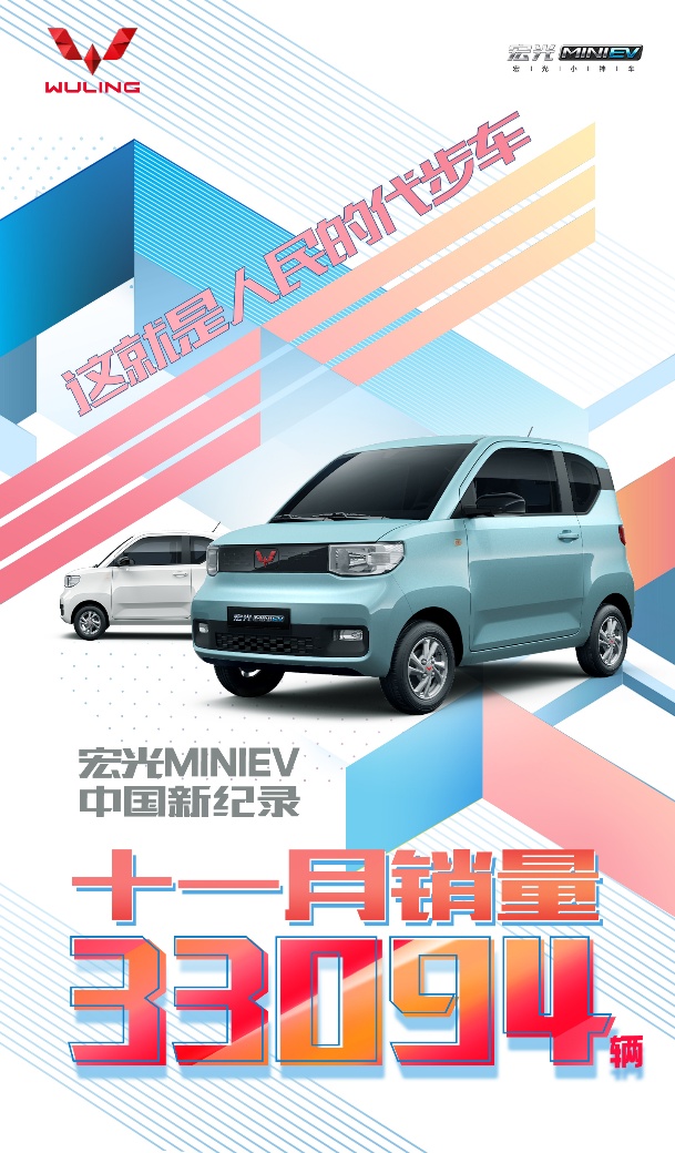 “神车”再破销量记录！宏光MINIEV 11月销量超三万辆